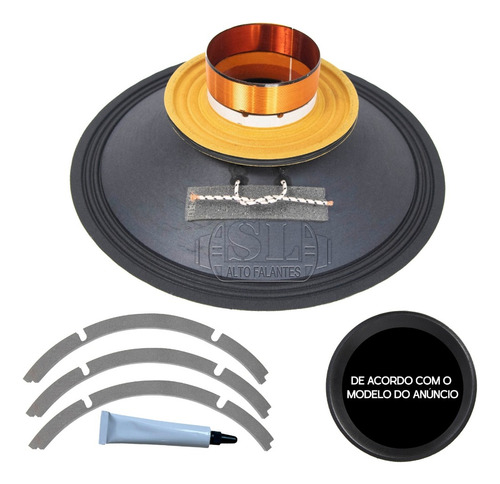 02 Kit Reparo Sl Compatível Com Eros Sds 800 E-815 15 4ohms