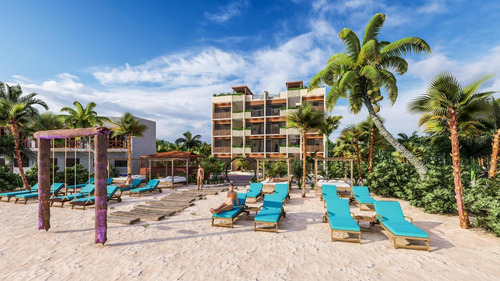 Departamento En Venta Con Vista Al Mar, Equipado Y Amueblado En Mahahual