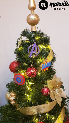 Kit Navidad Adorno Navideño Arbol Super Heroes Marvel | MercadoLibre