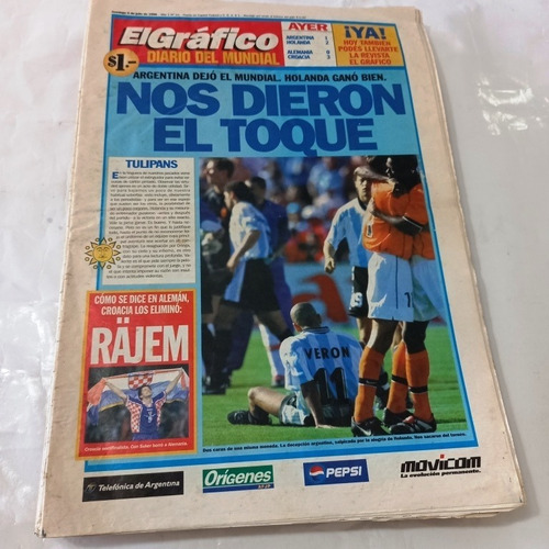 El Grafico El Diario Del Mundial Argentina Eliminada 98 Mt1