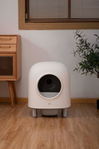 Arenero Robot Automático Para Gatos Petree 2.0 Wifi Color Blanco