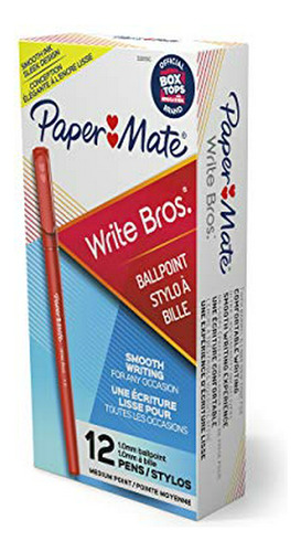 12 Bolígrafos Retráctiles Medianos Paper Mate Comfortmate, R