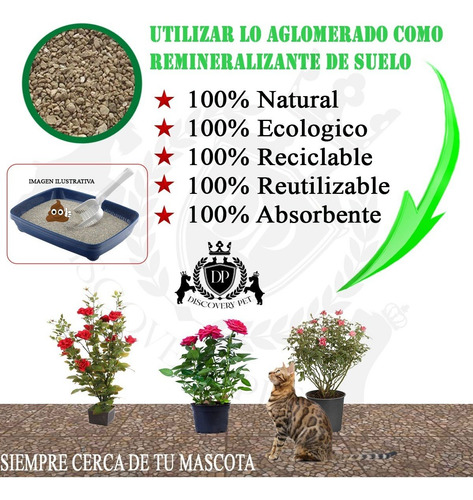 Piedra Sanitaria Para Gatos Reutilizable Ecologico Natural