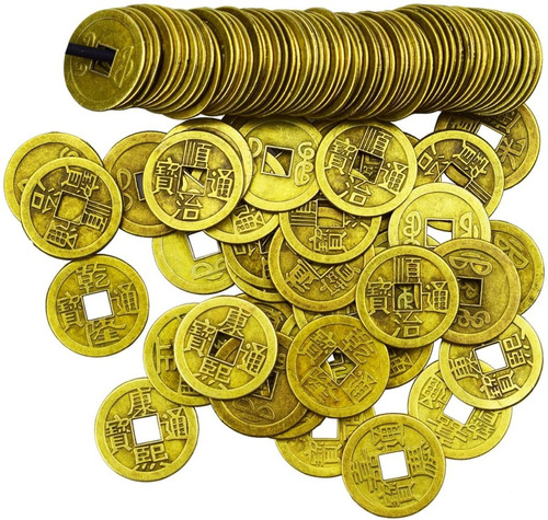 Feng Shui Moneda China 2.4 X 2.4cm - Set 100 Unid. / Riqueza