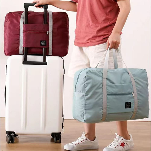 Imagen 6 de 8 de Bolso De Viaje Impermeable Plegable Cierre Y Bolsillo 25l