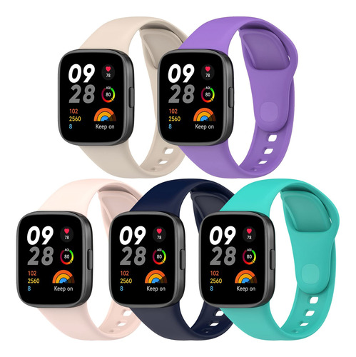 Bandas De 5 Colores Compatibles Con Xiaomi Mi Watch Lite 3/r