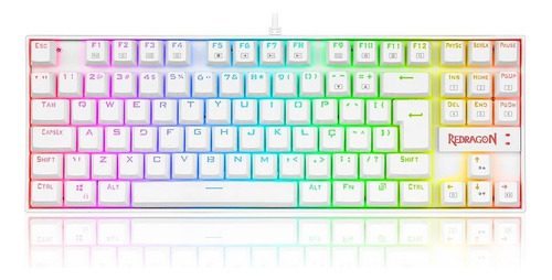 Teclado Gamer Redragon Kumara Pro Rgb Branco **seminovo**