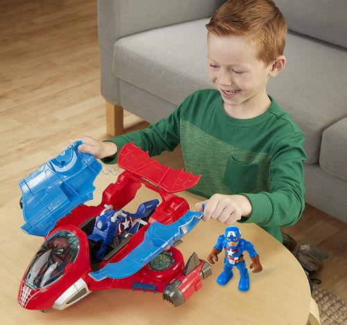 Sep De 3 Figuras Marvel Con Sus Vehiculos