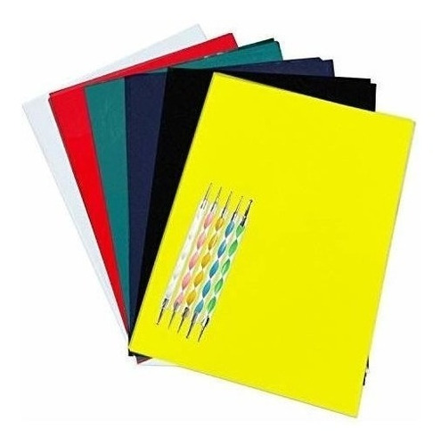 Papel Carbonico 30u. A4 5 Colores Solubles,5 Puntas,5calcos