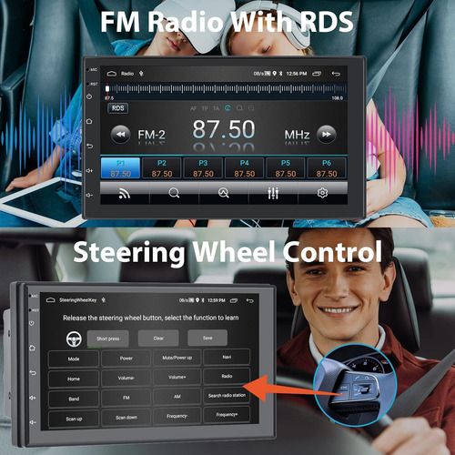 Radio 7'' Con Android Auto Carplay 1 Din 2gb+32gb-android 13