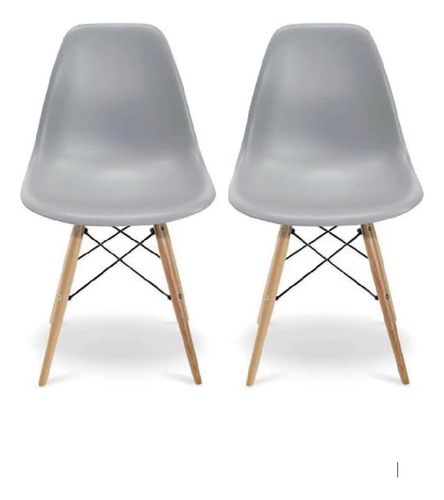 Set 2 Sillas Tipo Eames De Comedor Modernas Colores