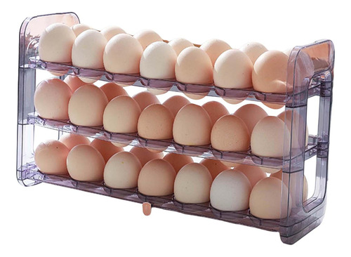 Soporte Para Huevos Para Refrigerador, Bandeja Violeta