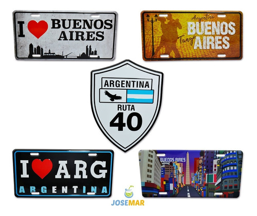 Souvenir Decoración Placas Argentinas Calidad Excelente!!