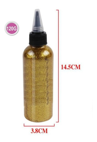 Imagen 2 de 4 de Cola Fría Pegamento Líquido Purpurina Glitter De Colores