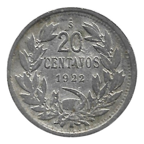 Chile 20 Centavos 1922 Cl#01