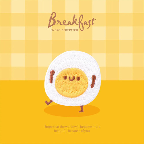 Parche Para Ropa Termoadhesivo Bordado Breakfast Cute Kawaii