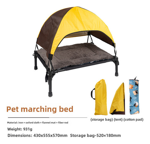 Cama De Camping Portátil Para Perros Y Gatos, Elevada, Imper