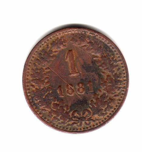 Austria Moneda 1 Kreuzer Año 1881 Km#2186