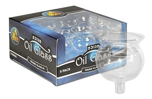 Ner Mitzvah Hanukkah Menorah Glass Oil Cups - Elegantes Sopo
