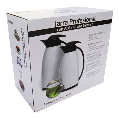 Jarra Térmica Profesional Cheff & Home Unimat De 1 L /2 Pzas