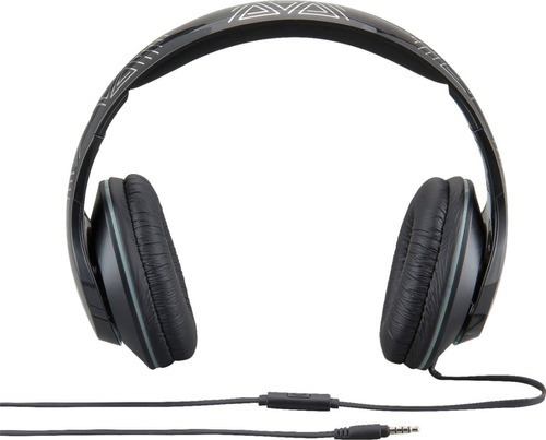 Audifonos Ekids Alambicos Con Microfono Marvel Black Panter Color Negro