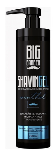 Kit Shaving Gel Big Barber Lemon + Menthol Atacado 4 Unidade