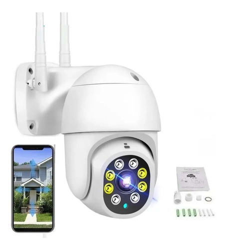 Imagen 1 de 7 de Cámara Ip Con Movimiento Infrarrojo Impermeable Wifi Full Hd