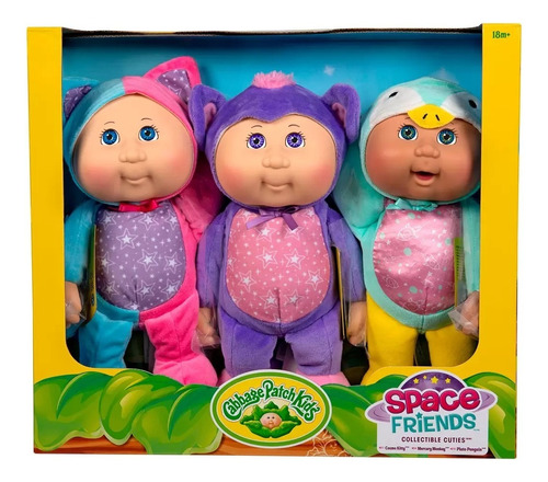 Cabbage Patch Cuties Space Friends Kitty Monkey Penguin