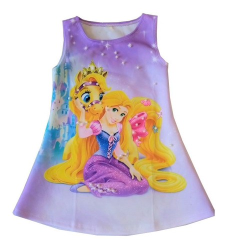 Vestido Para Niñas De Rapunzel - H