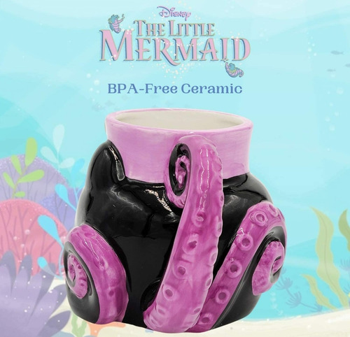 Botella De Cerámica Con Diseño De Disney En 3d, Ursula Jarra