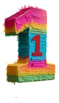 Comprar Piñatas Numeros  Arcoiris 1 A 9 Entrega Inmediata 100cmx45cm