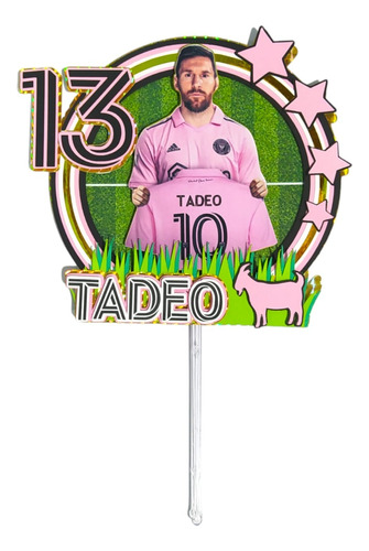 Cake Topper Messi Fútbol 