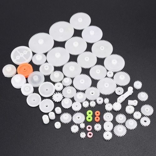 Kit De 64 Engranajes Plasticos Poleas Piñones Arduino