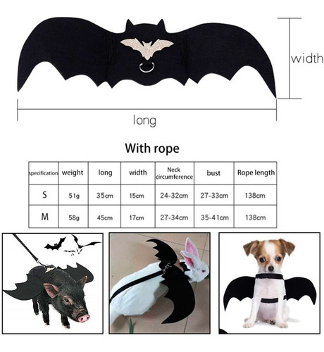 Disfraz Murciélago Para Perro O Gato Negro