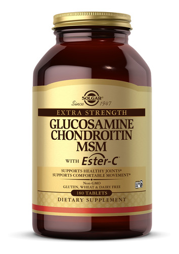 Suplemento de glucosamina y condroitina MSM 180 comprimidos