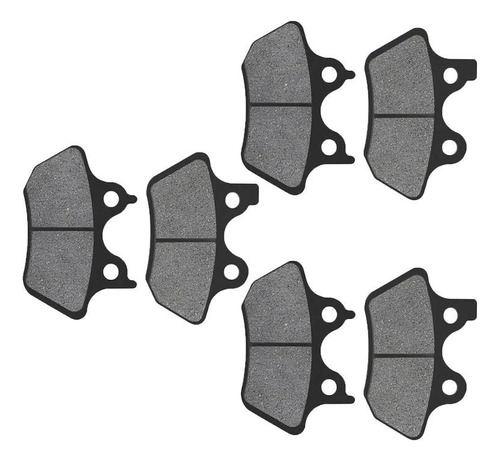 3 Pares Pastillas De Freno Para Harley Touring Serie 2000-07