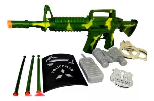 Arma de brinquedo pistola plastica lança faisca