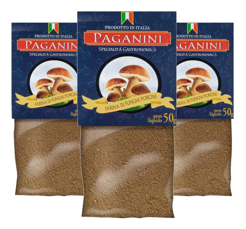 Kit Com 3 Und Funghi Porcini Em Pó Paganini 50g