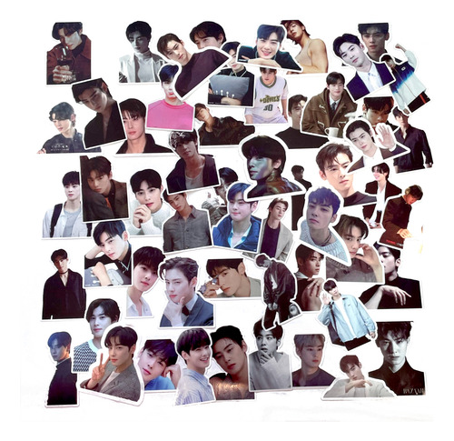 Cha Eun Woo 50 Calcomanías Stickers Brillante Contra Agua