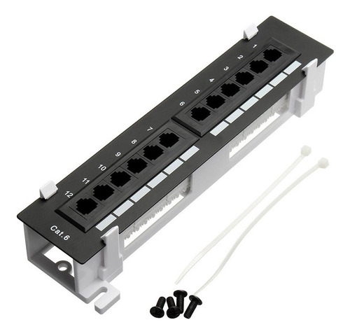 Kit De Herramientas De Red 12 Puertos Cat6 Patch Panel Rj45