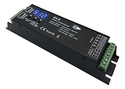 Decodificador Dmx 5 Canales Con Rdm, Controlador Led Pwm Rgb