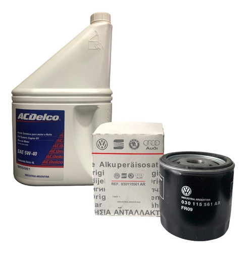 Kit Filtro Aceite Original Cross Fox + Aceite 5w40 Acdelco