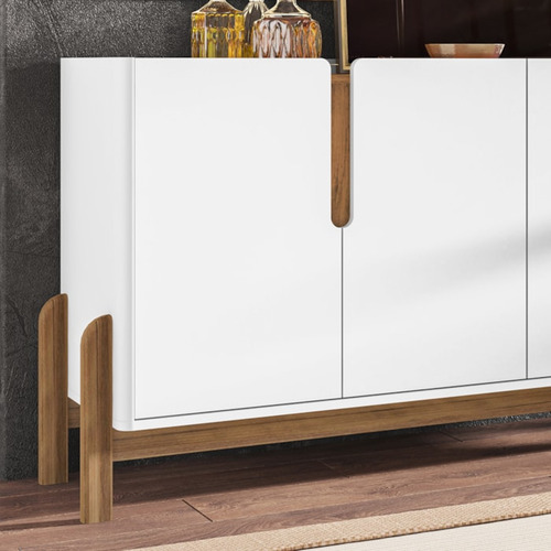 Buffet Aparador 4 Portas 170cm 050518 Branco Cedro Dcasa