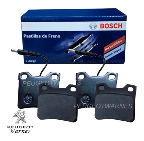 Pastillas De Freno Tras Bosch Peugeot 406 00-04 2.0 Nafta
