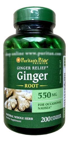 Ginger 550mg 200capsules Jengib - Unidad a $300