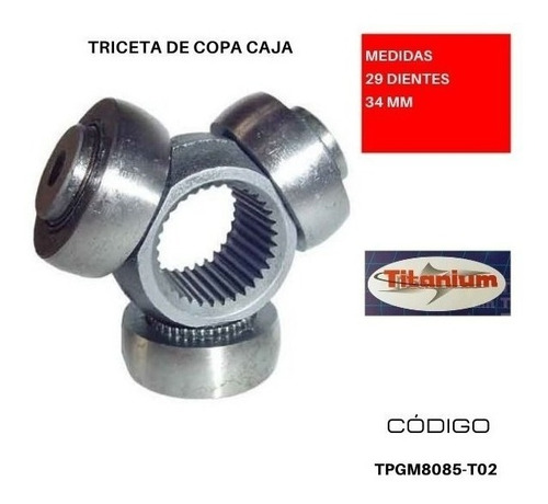 Triceta Copa Caja Toyota Corolla 1.6l Automatico (29 Dts)