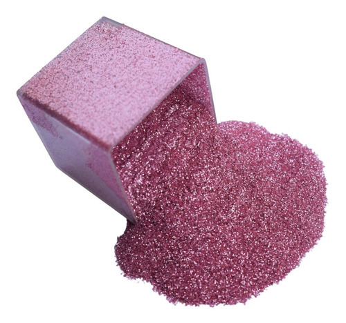 Glitter Em Pó 250g Gramas Prata Escolar Cor Rosa