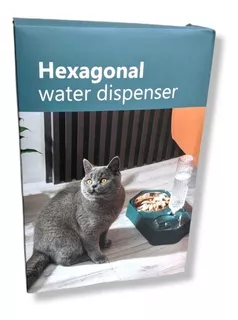 Dispensador De Agua Y Comida Para Mascotas Exagonal