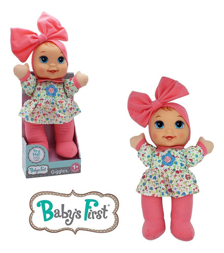 Babys First Giggles Baby Doll Toy Con Parte Superior Floral