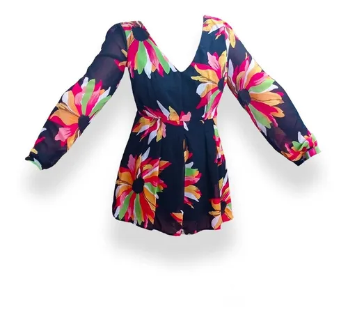 Jumper Short Dama Floreado Cuello Y Espalda En V en venta en Puebla por sólo $ Mexico Jumper Short Dama Floreado Cuello Y Espalda En V en venta en Puebla por sólo $ Mexico